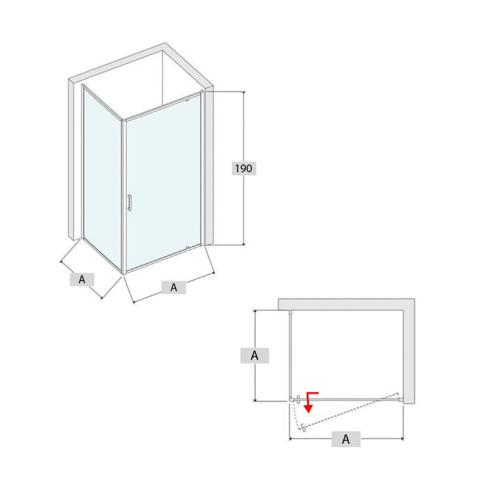 Box Doccia con Porta a Battente