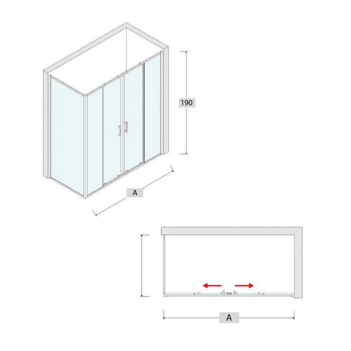 Box Doccia con Porte Centrali Scorrevoli
