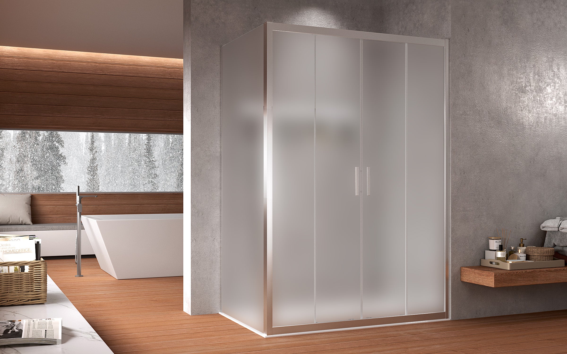 Box Doccia con Porte Centrali Scorrevoli
