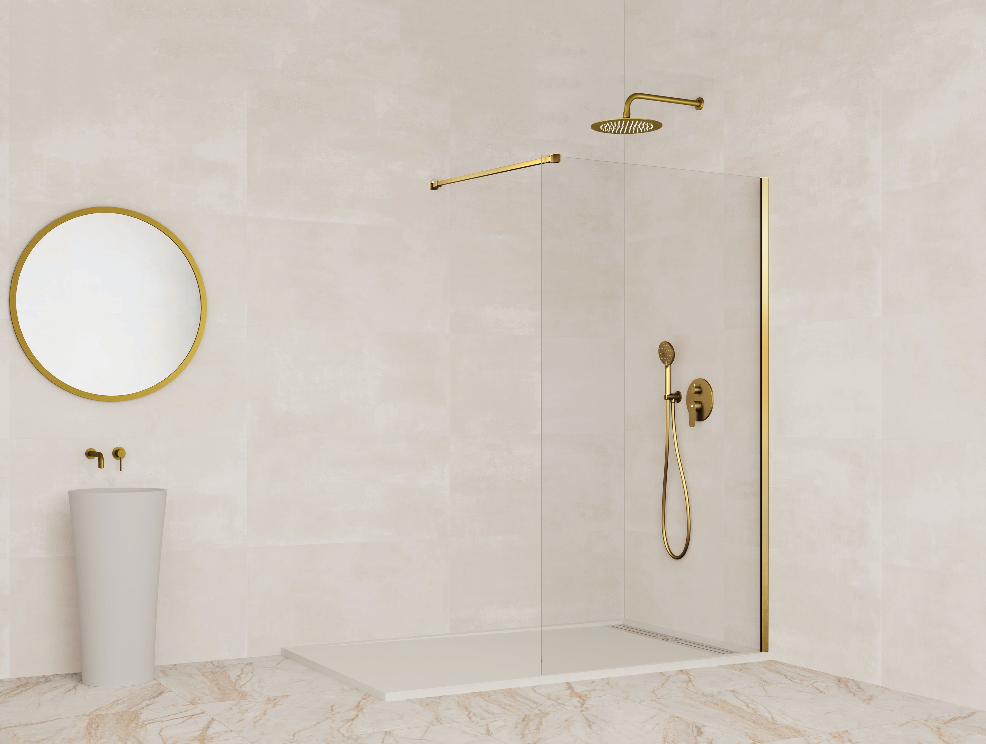 Box Doccia Walk-in Screen Gold