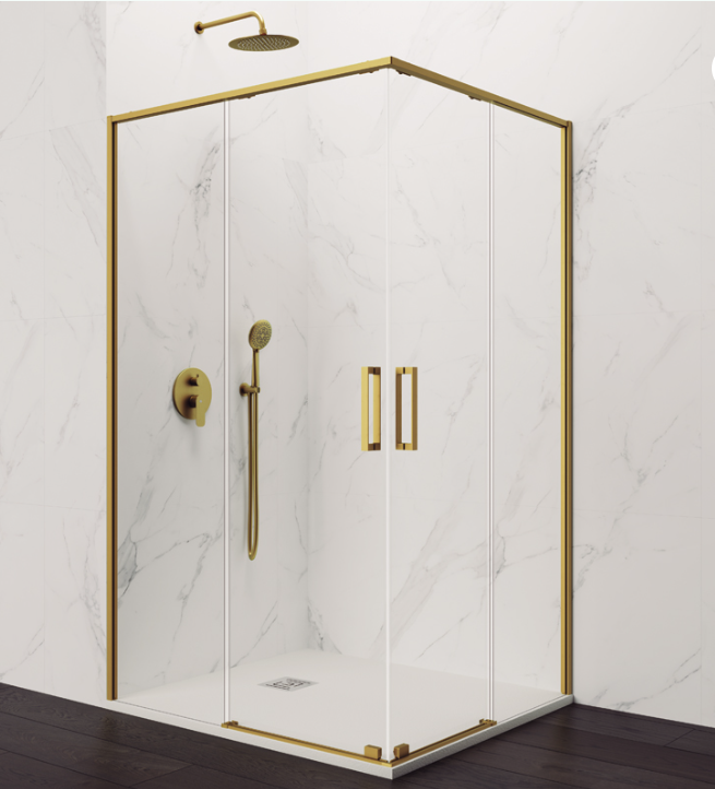 Box Doccia Angolare Twenty Gold