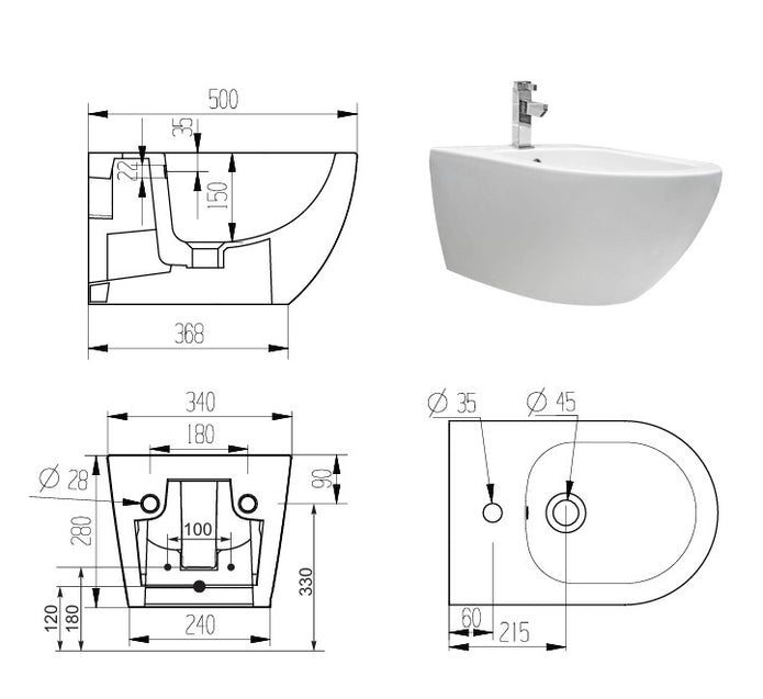 VASO WAVE SOSPESA