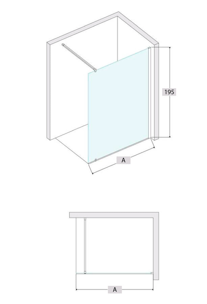 Box Doccia Walk-in Screen Gold