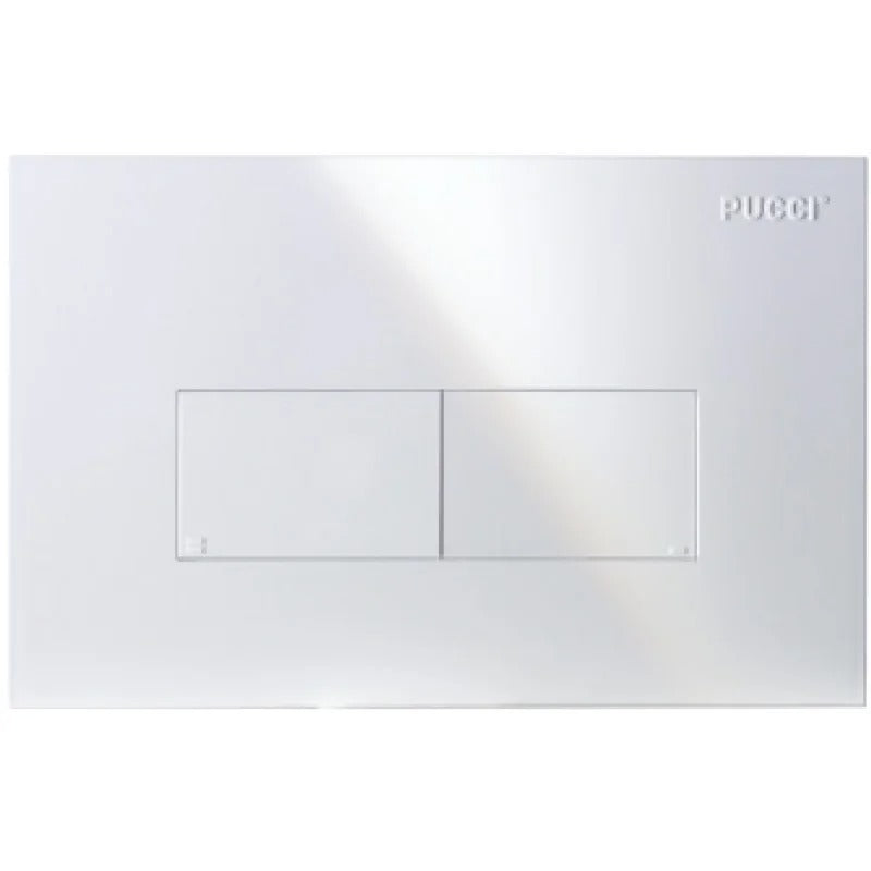 Placca di scarico Pucci ECO Bianca Square
