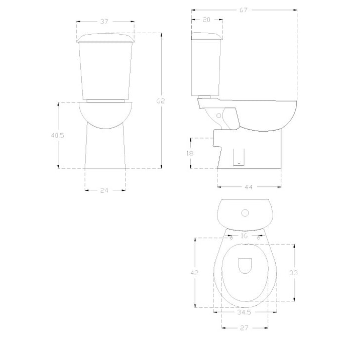 SANITARI CON VASO MONOBLOCCO TRADIZIONALE MAGIC
