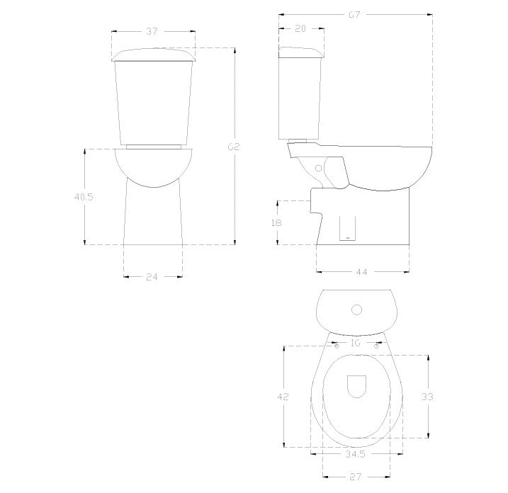 SANITARI CON VASO MONOBLOCCO TRADIZIONALE MAGIC