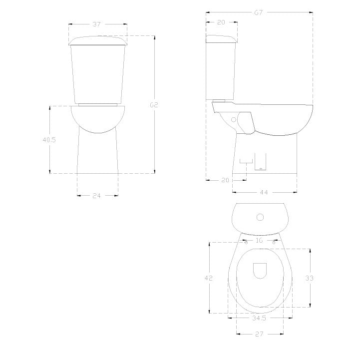 SANITARI CON VASO MONOBLOCCO TRADIZIONALE MAGIC