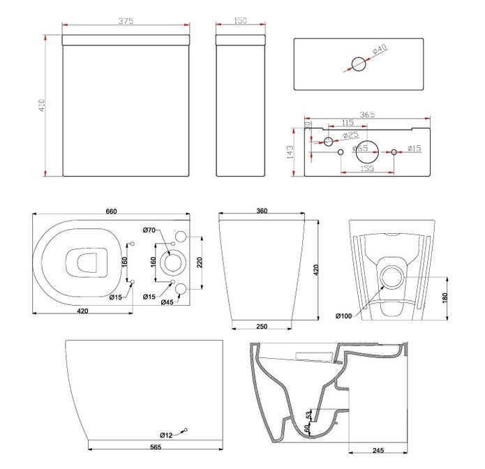 MONOBLOCCO UNO TERRA  FILOMURO RIMLESS
