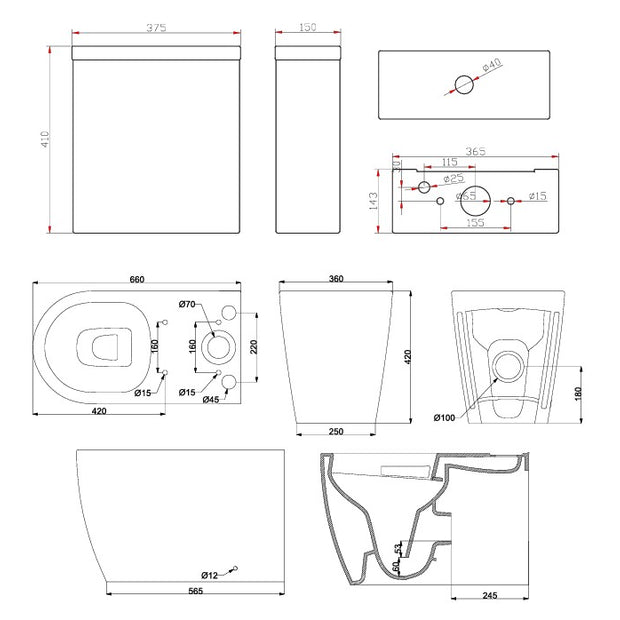 MONOBLOCCO UNO TERRA  FILOMURO RIMLESS