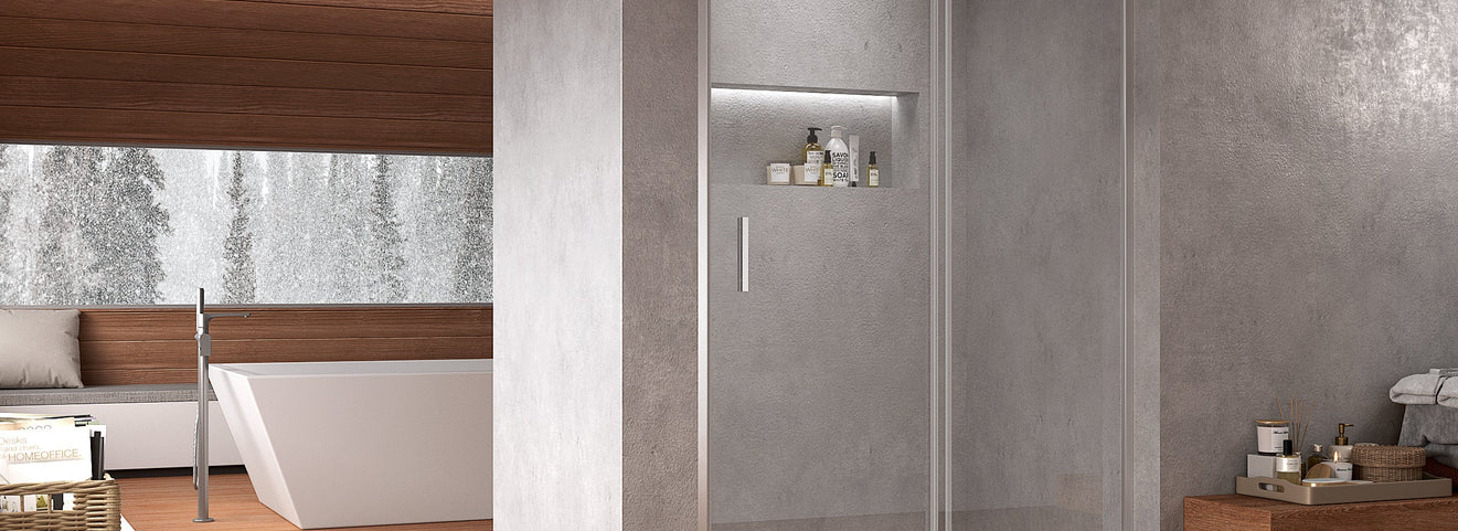 Box doccia con porta scorrevole in cristallo Delabost