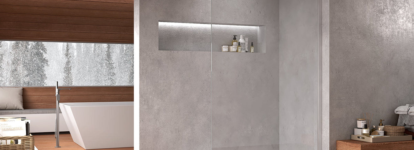 Box doccia walk-in in cristallo Delabost