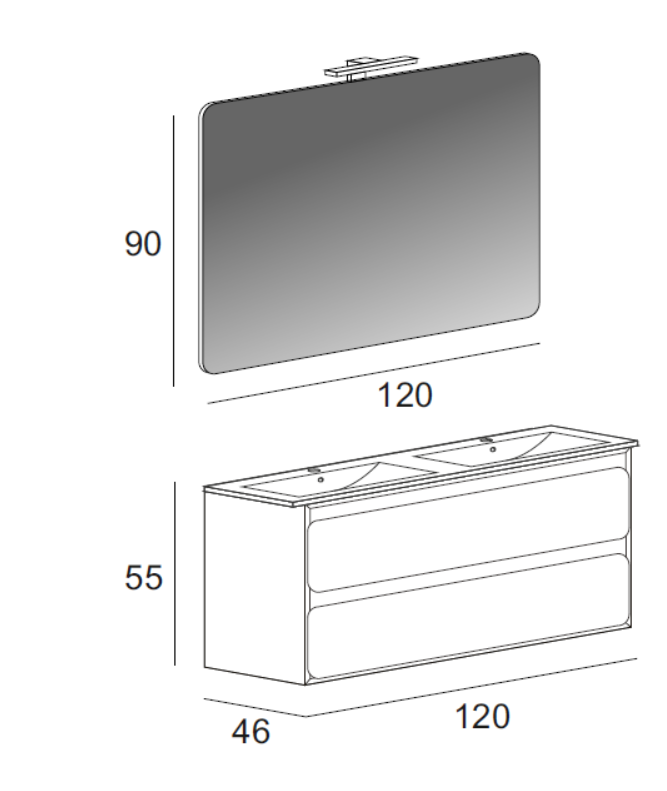 Composizione Mobile lavabo sospeso Ultra