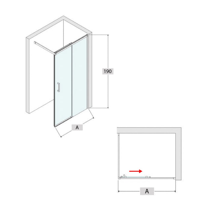 Box Doccia Walk-in scorrevole