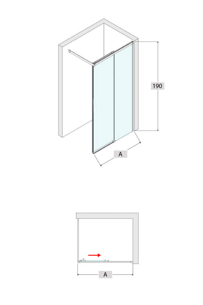 Box Doccia Walk-in scorrevole