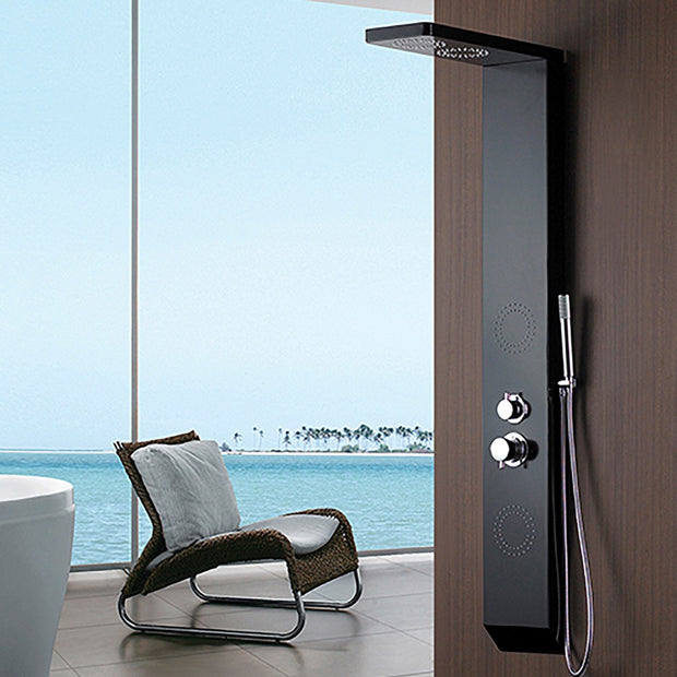 Pannello doccia idromassaggio Eleven Nero