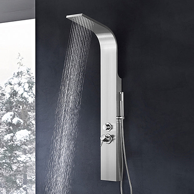 Pannello doccia ES in Acciaio Satinato