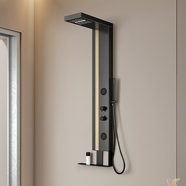 Pannello doccia GS Idromassaggio Nero-Quercia