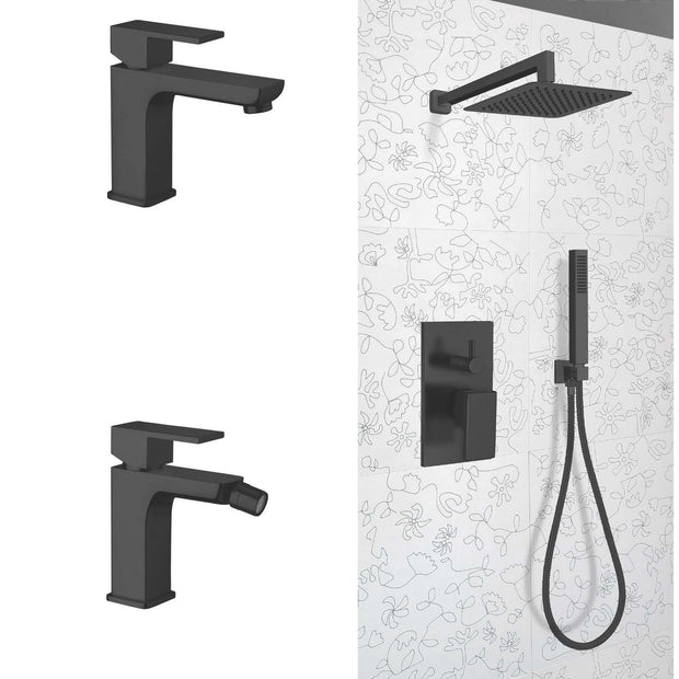 Composizione Square Nero Opaco