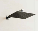 Set soffione con braccio doccia Titanio quadrato