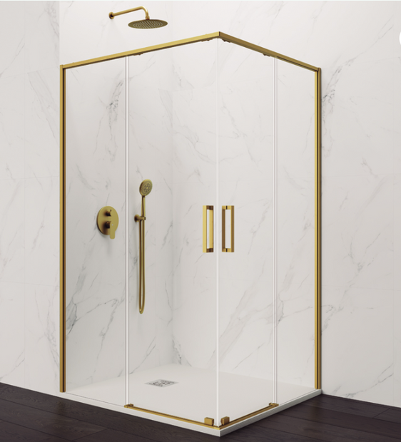 Box Doccia Angolare Twenty Gold