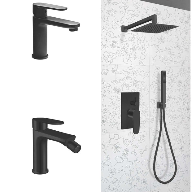 Composizione Winter Quadrato Nero Opaco