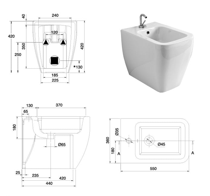VASO/BIDET TEA TERRA