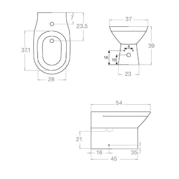 VASO/BIDET TRADIZIONALE CANDY RIMLESS
