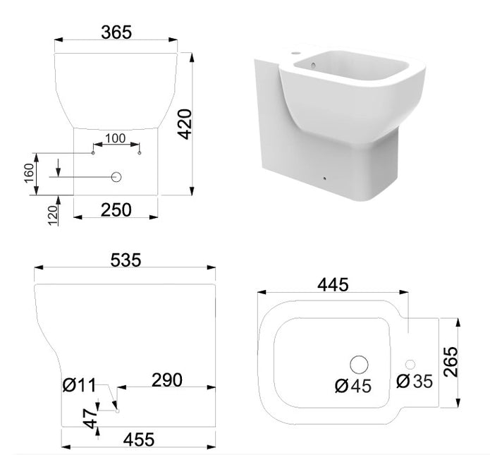VASO/BIDET QUBE