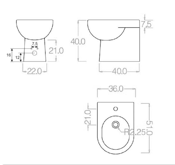 VASO/BIDET TRADIZIONALE CLARA RIMLESS