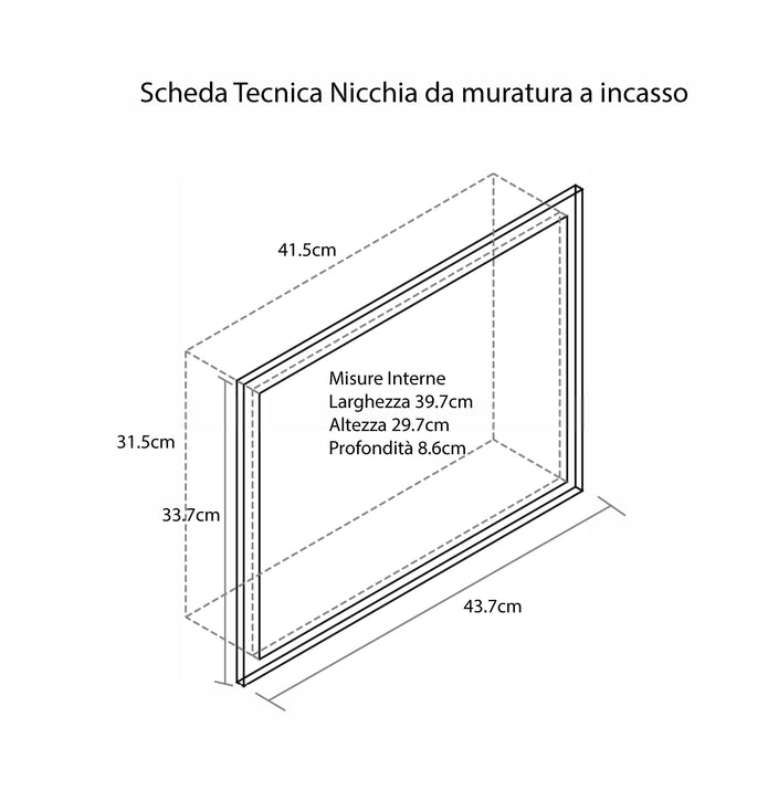 Nicchia Prefabbricata Portasapone a incasso Crema