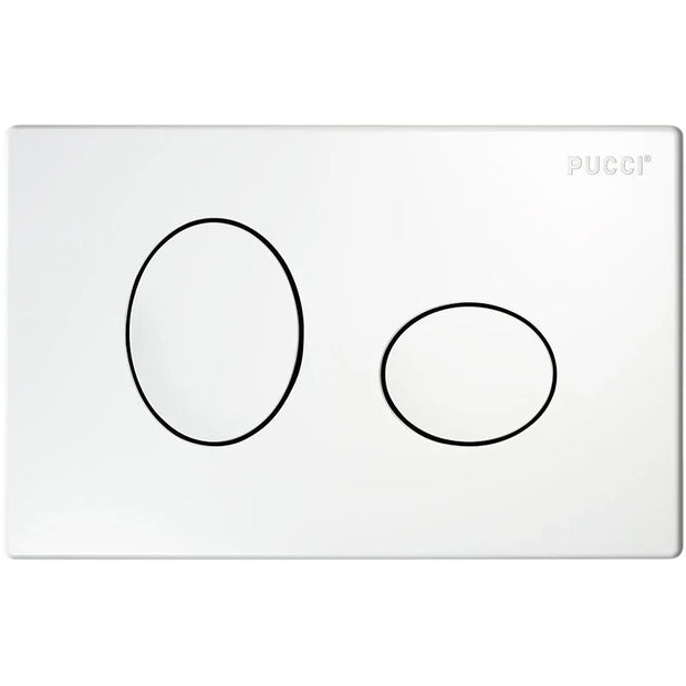 Placca di scarico Pucci ECO Bianca Round