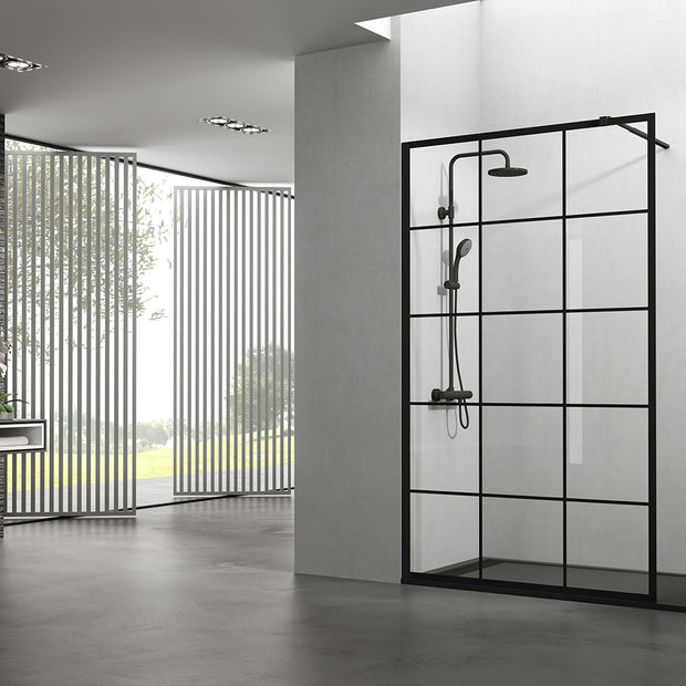 Box Doccia Walk-in Screen Frame Nero