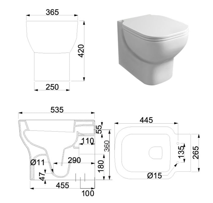 VASO/BIDET QUBE