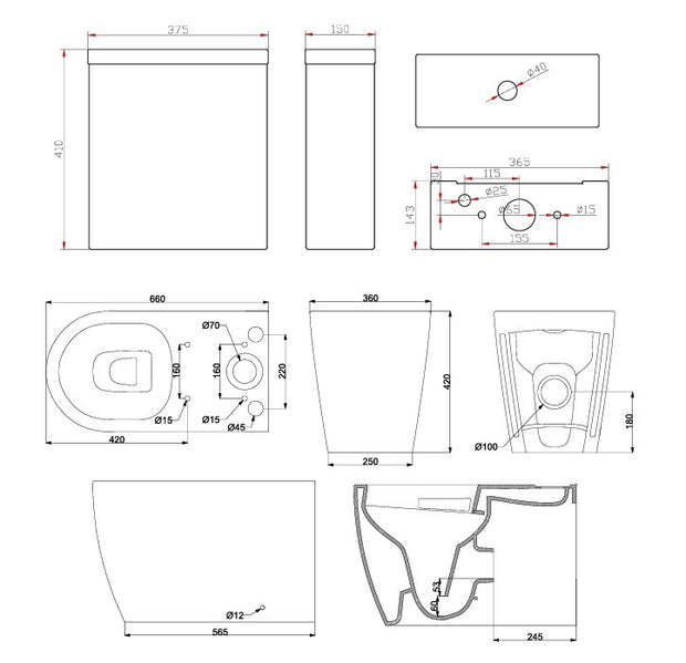 MONOBLOCCO UNO TERRA  FILOMURO RIMLESS